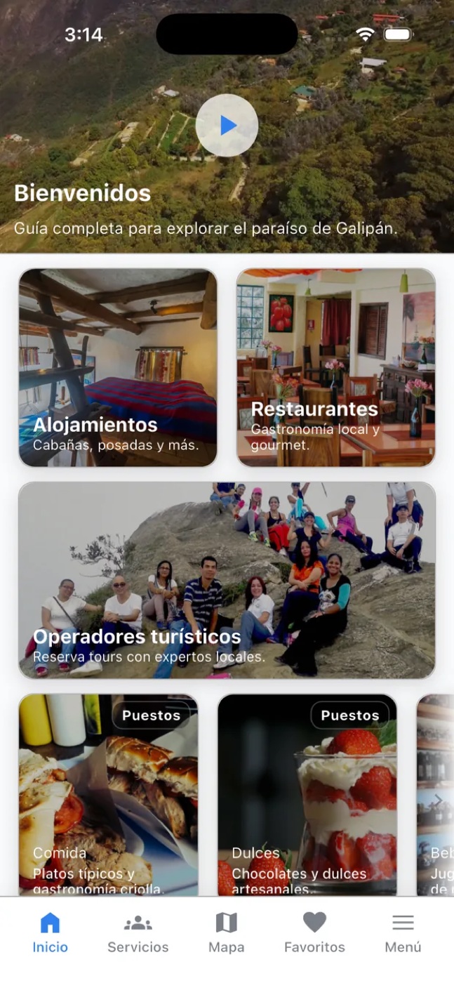Capturas de Galipán APP